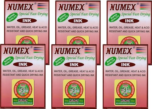 Image of NUMEX Batch Printing Machine Fast Drying Ink Permanent (Black Ink) 6 Set