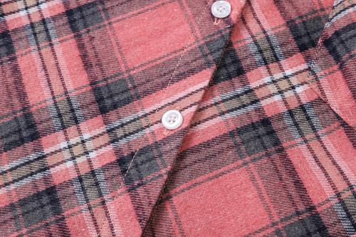 Image of SANGTREE Long Sleeved Flannel Shirt Button Down Plaid Shirts
