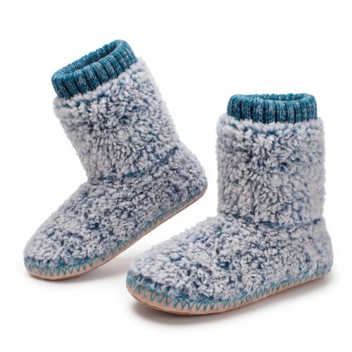 Image of Cozylook Women's Boot Slippers Warm Fuzzy Indoor Slippers Non Slip | Plush-lined ankle coverage, non slip bottoms for indoor floors, multiple US sizes, machine wash cold, do not tumble dry