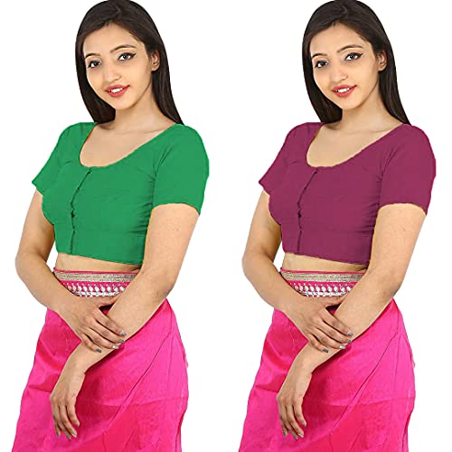Image of Namita Women's Rubia Cotton Solid Half Sleeve Blouse