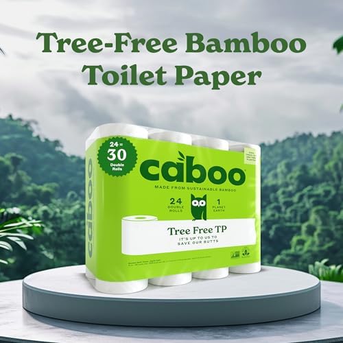 Caboo Tree Free Toilet Paper | Septic Safe, Eco Friendly, Chemical Free, Non Toxic | 2 Ply Toilet Tissue, Pack of 24 Double Rolls, 300 Sheets Per Roll - 2