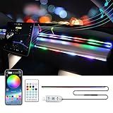 CARFIB Car LED Strip Lights Interior Ambient Lighting Kit with APP USB Led Lights Wireless RGB Music Sync Dreamcolor Neon Lights for Center Console Dashboard 43 inch 12V