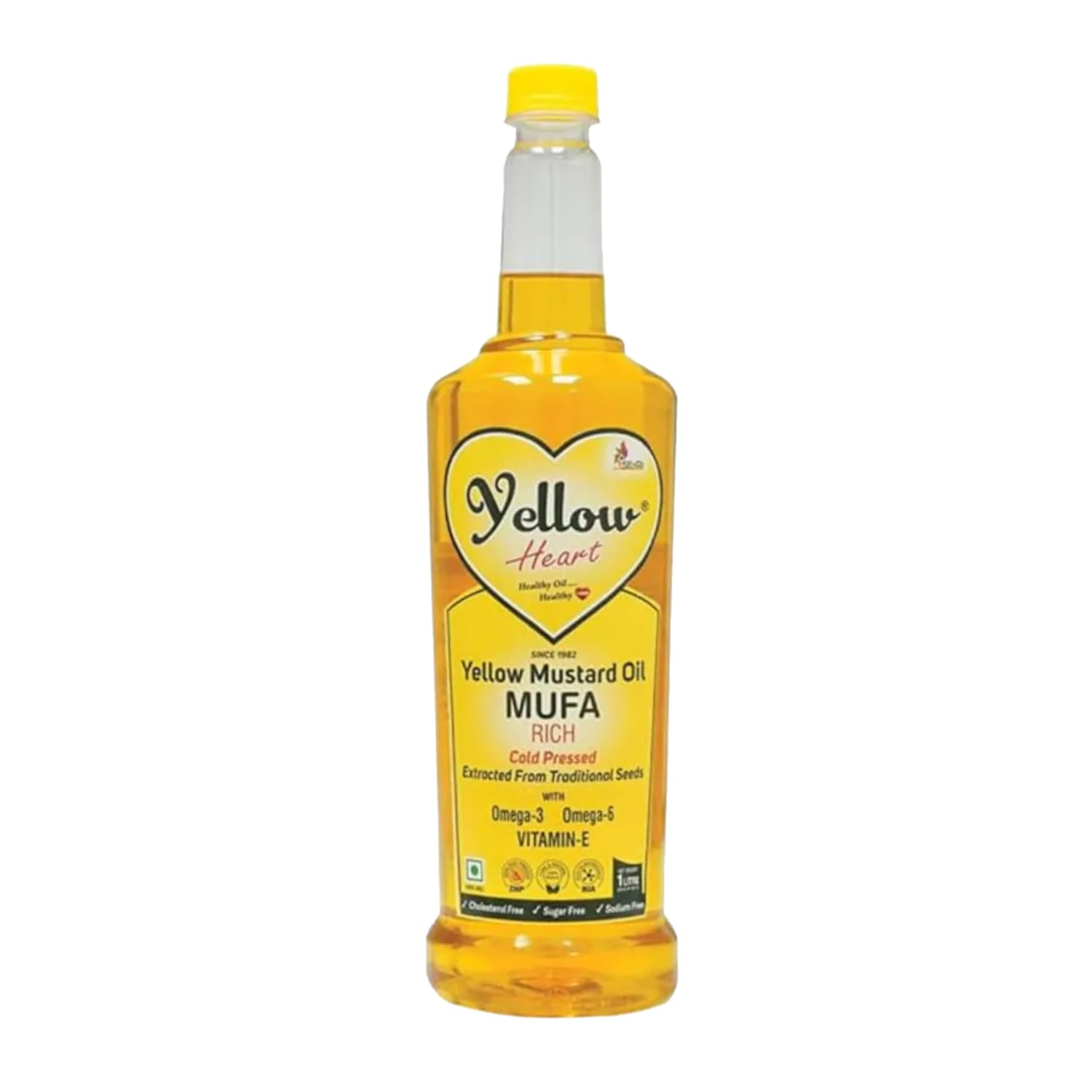 Yellow Heart Cold Pressed Yellow Mustard Oil (2 Litre) | Pure & Unrefined, Kachi Ghani | Heart Friendly Daily Cooking Oil (B0D1FVSTKQ) Amazon Price History, Amazon Price Tracker