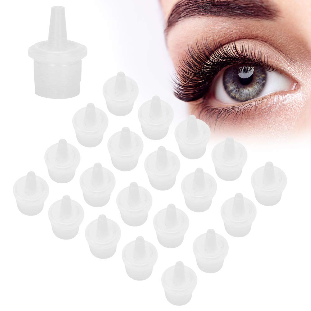 20 Piece Eyelash Extension Glue Nozzle, Glue Bottle Nozzle for Eyelash Extension, Replacement Eyelash Bottle Cap, Pol Proof Eyelash Aid