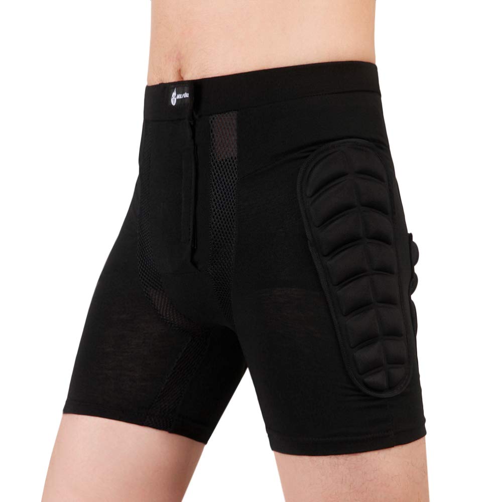 WOSAWE Pantalones cortos acolchados en 3D, para jóvenes/adultos, EVA, cadera, coxis, equipo de protección para snowboard, esquí, ciclismo, ciclismo, hockey, rodillo