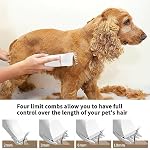 4in1 Leise Hundeschermaschine für Kleine & Mittelgroße Hunde Katzen, Usb Aufladbar Pfotentrimmer für Hunde mit 4 Abnehmbare Multifunktions-Schneidköpfen für Augen/Ohren/Pfoten/Nagel (Rosa) – Bild 3