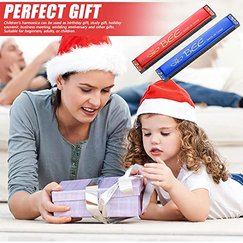GZLCEU Lot de 2 harmonica pour enfants, 24 trous, bleu/rouge, pour professionnels, débutants, étudiants, adultes (aluminium/plastique) - Les Beatles, Paul McCartney, John Lennon, RIngo Starr, George Harrison GZLCEU Lot de 2 harmonica pour enfants, 24 trous, bleu/rouge, pour professionnels, débutants, étudiants, adultes (aluminium/plastique) – Image 5