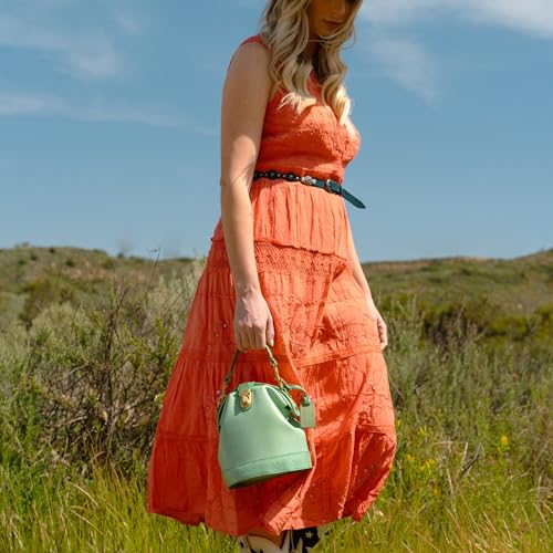 Image of OLD TREND Doctor Bucket Crossbody Handbag | Luxurious and Versatile Bag for Women | Genuine Cowhide Leather