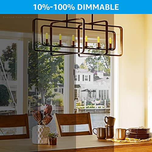 Torchstar T10 Tubular Led Light Bulbs, Ul Listed, Dimmable E26 Edison Bulb 40Watt Equivalent, Clear Glass, 4W, 450Lm, Tube Vintage Led Filament Bulb For Pendant Lights, 2700K Soft White, Pack Of 6 #TOP3