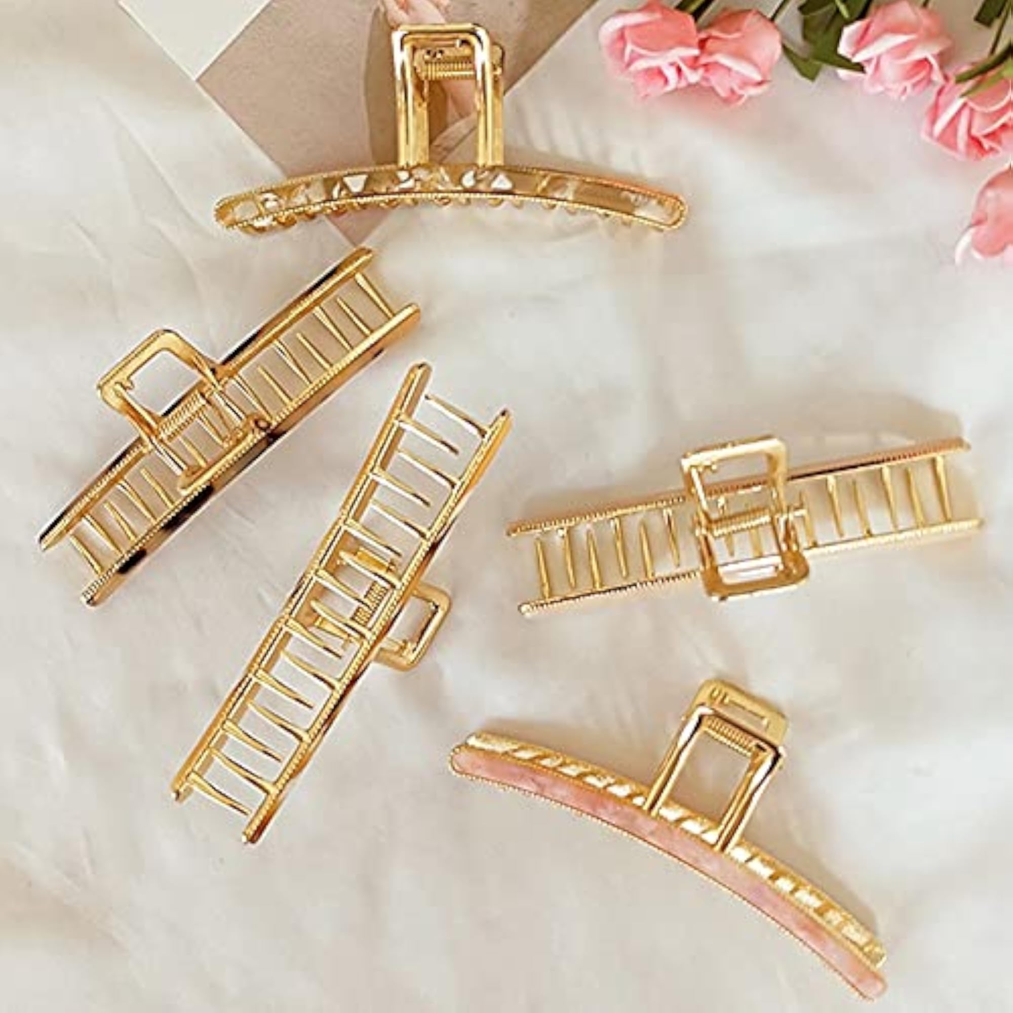 2pcs Simple Hair Claw Clips Set, Fashion Accessories for Women
