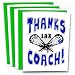 LAX 3-PACK"Thanks Awesome LACROSSE Coach!" SPORTS POWERCARD Greeting Cards (5x7) Perfect for youth sports - COACH will love it! #AllProfitsToHelpKids