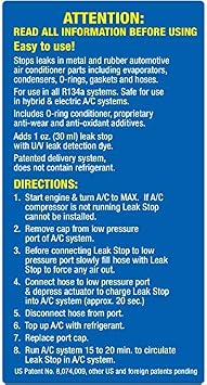 TSI Supercool 39241B Total Leak Stop and U/V Dye, 1 oz (HFC Free BOV Can with Adapter, Retail Box)