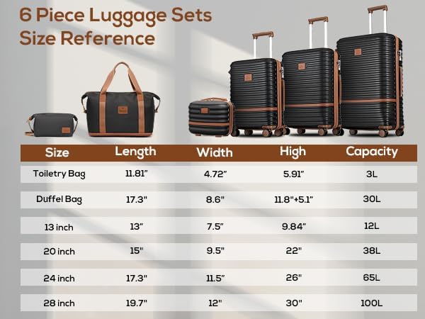 Image of Joyway Luggage Set 3 Piece Suitcase Sets with Spinner Wheel,Hardside Expandable Travel Laggage with TSA Lock (Black