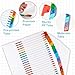 Alphabet Binder Dividers for 3 Ring Binder, COIDEA A-Z Dividers for 3 Ring Binder, Multicolor A-Z Binder Dividers with Customizable Table of Contents Page, ABC Alphabet Tabs for School Office