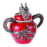 Blue Sky Ceramics Red Dragon Sugar Bowl, Multi (14751)