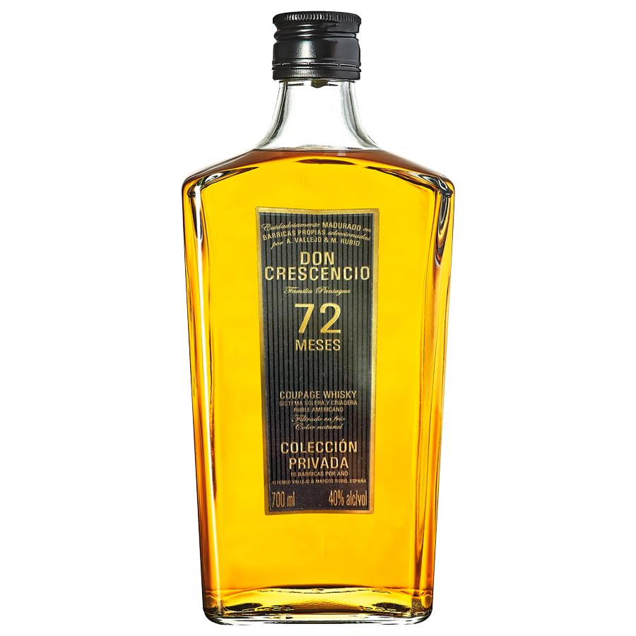 Whisky Don Crescencio 6 Años 700 ml – 40% Vol Coupage en Roble Americano | Sistema de Solera y Criaderas | Filtrado en Frío | Color Natural | Whisky Premium Español