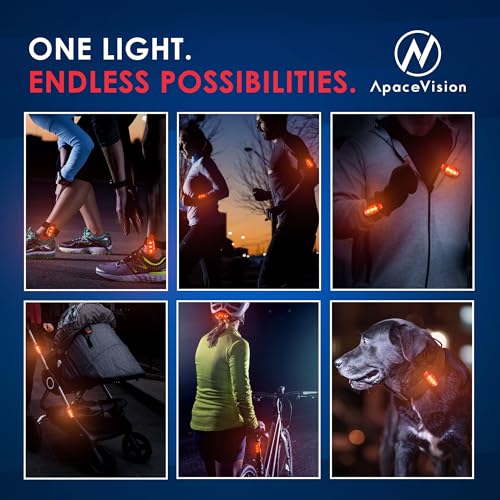 EverLightFX USB Rechargeable LED Safety Light 2 Pack, Clip On Strobe by Apace Vision - Used condition - Image 6