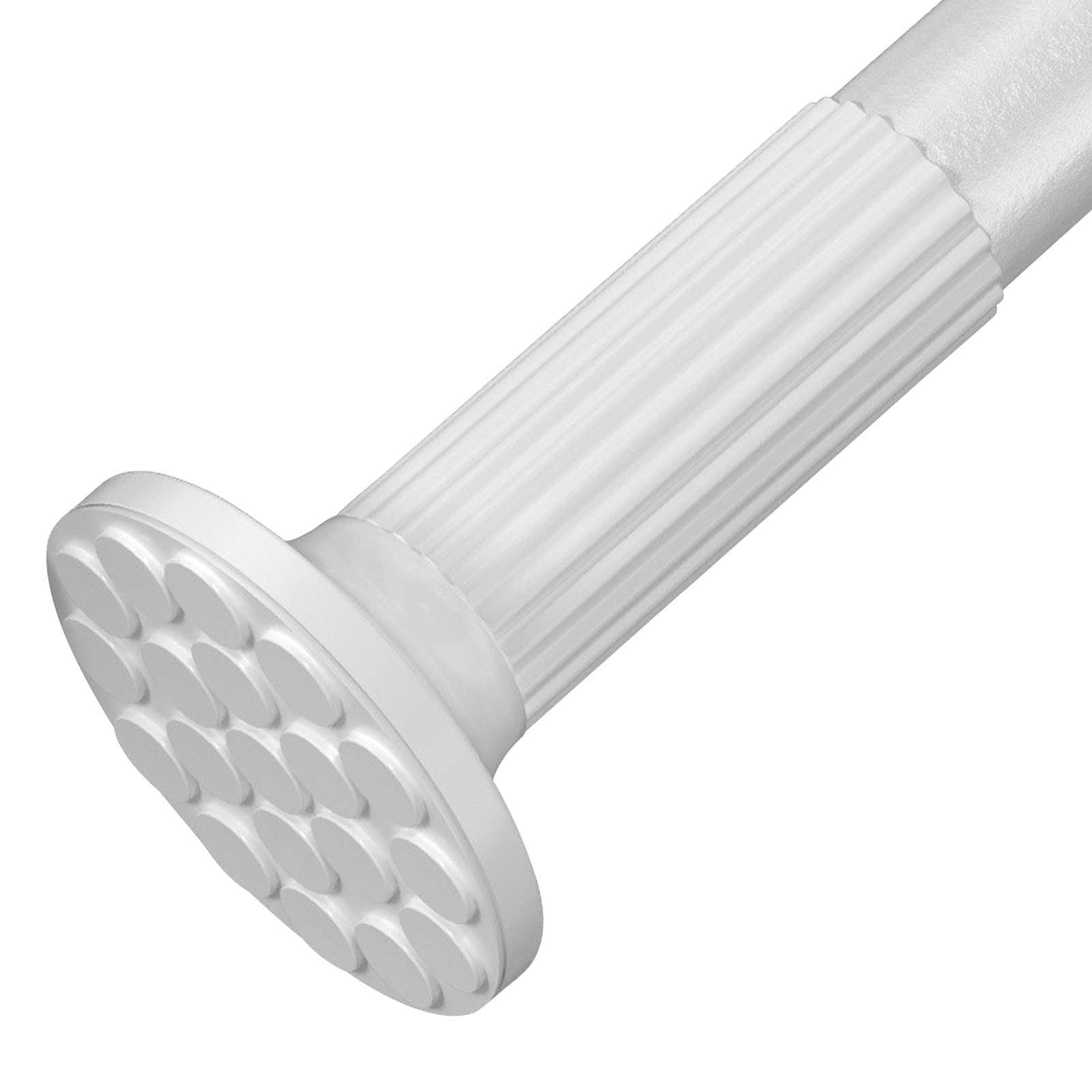 Barra ajustable sin taladro, multifunción, de acero inoxidable, para duchas, dormitorios (blanco, 128 x 177 cm)