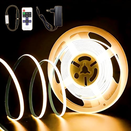 Kimuwote Tira LED COB 2M Blanco Cálido