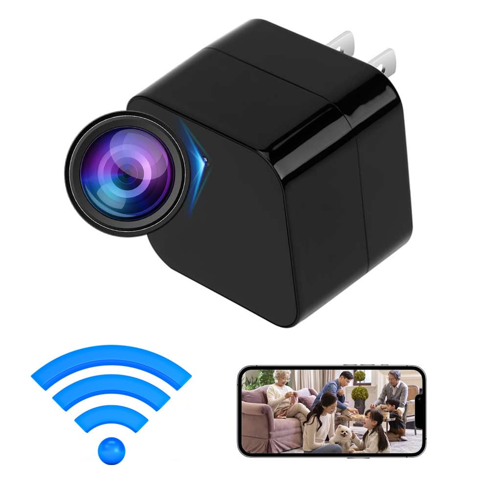 Spy Camera Wireless Hidden WiFi Camera with Remote Viewing, 1080P HD Nanny Cam/Security Camera Indoor Video Recorder Motion Detection, Support iOS/Android, No Audio