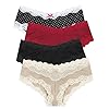 0417BLG199 Womens Black panties, Darling Dot/Scarlett Kiss/Black/Latte, L/7
