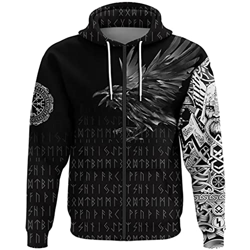Sweat-shirt viking Vegvisir pour un style streetwear Harajuku