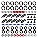 Wheels and Axles Sets Tires Building Kit, Compatible with Lego Wheels and Axles, 98 Pcs Car Parts and Classic Pieces Accessories, Bulk Bricks Sets Education Construction Toys