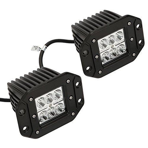 2Pcs 4" 18W Led Light Bar 1800lm Spot Parking Light for Jeep JD40 and LC80 Ford Raptor and Toyota Tundra Pickup