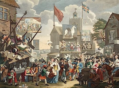 Tableaux Graffiti Art Mural William Hogarth Foire de Southwark 60x90cm