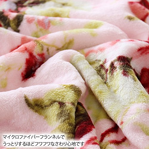 Amazon | 薔薇のブランケットフリル付き マイクロファイバー