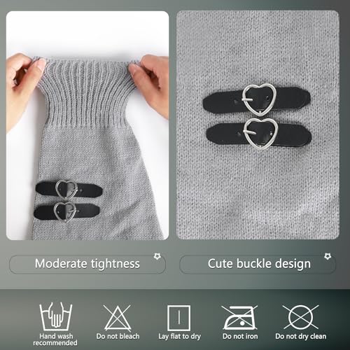 Image of Junely 2 Pairs Leg Warmers for Women Kawaii Leg Warmer Cute Legwarmers Japanese Socks Halloween Goth Emo Gyaru Accessories
