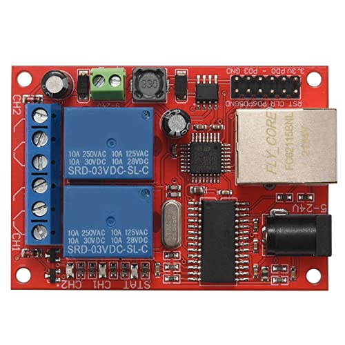 Module Relais Ethernet 2 Voies avec Commutateur de Délai et Serveur Web UDP