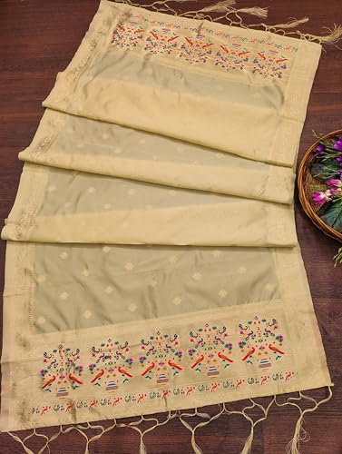 Image of DEVANGI Women's Banarasi Silk Unstitched Salwar Suit Dress Material With Dupatta