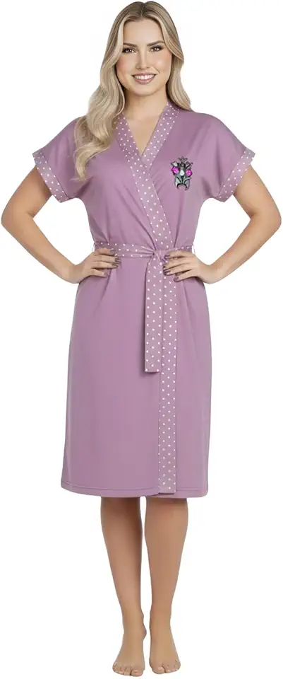 Robe Hobbie Roupão Feminino Linha Noite Maternidade Gestante
