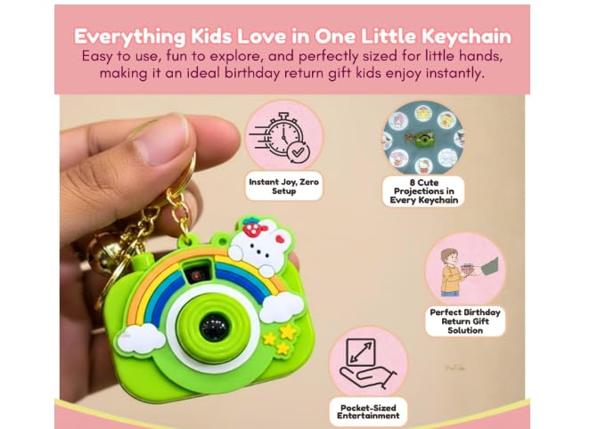 Image of Characters Projection Keychain Toy for Kids - Pack of 6