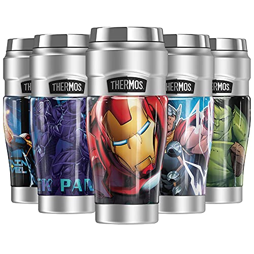 MARVEL - Iron Man Flight THERMOS STAINLESS KING Stainless Steel Travel Tumbler, Vacuum insulated & Double Wall, 16oz