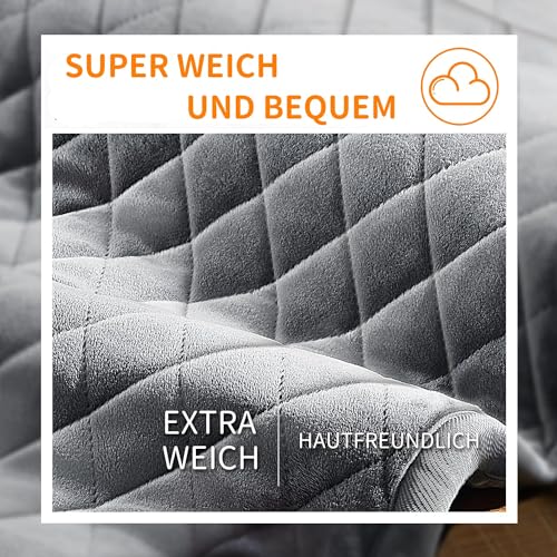 Heizkissen mit Abschaltautomatik, 80 x 40cm Wärmekissen mit 6 Temperaturstufen, Extra großes elektrisches Heizkissen für Rücken, Nacken, Schulter, Bauch und Knie, Maschinenwaschbar