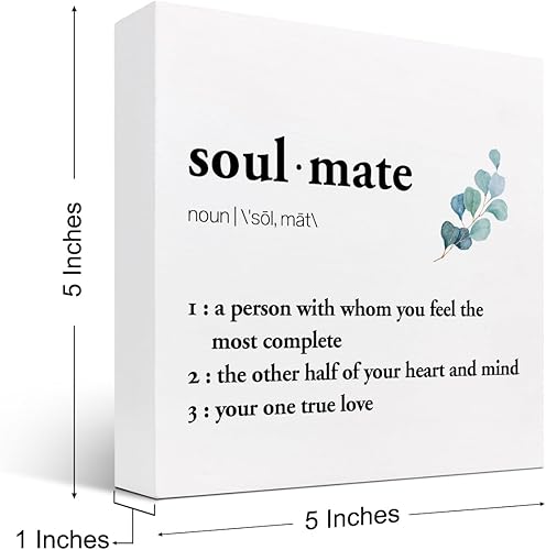 Miniatura 2 de Letrero de madera con definición de alma gemela, decoración de escritorio, regalo de alma gemela, placa de madera para el hogar, dormitorio,