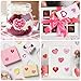 Whaline 1000Pcs Valentine's Day Heart Stickers Roll Funny Red Pink Heart Stickers Love Heart Shape Self-Adhesive Decals for Holiday Scrapbook Journal Card, 8 Design