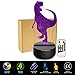 Produktbild happy event Velociraptor 3D Nachtlicht | Tisch Schreibtischlampe | 7 Farben 3D optische Täuschung Lichter (mit Fernbedienung)