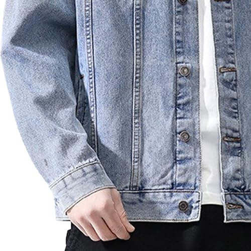Chaqueta de mezclilla para hombre estilo camionero retro miniatura 4