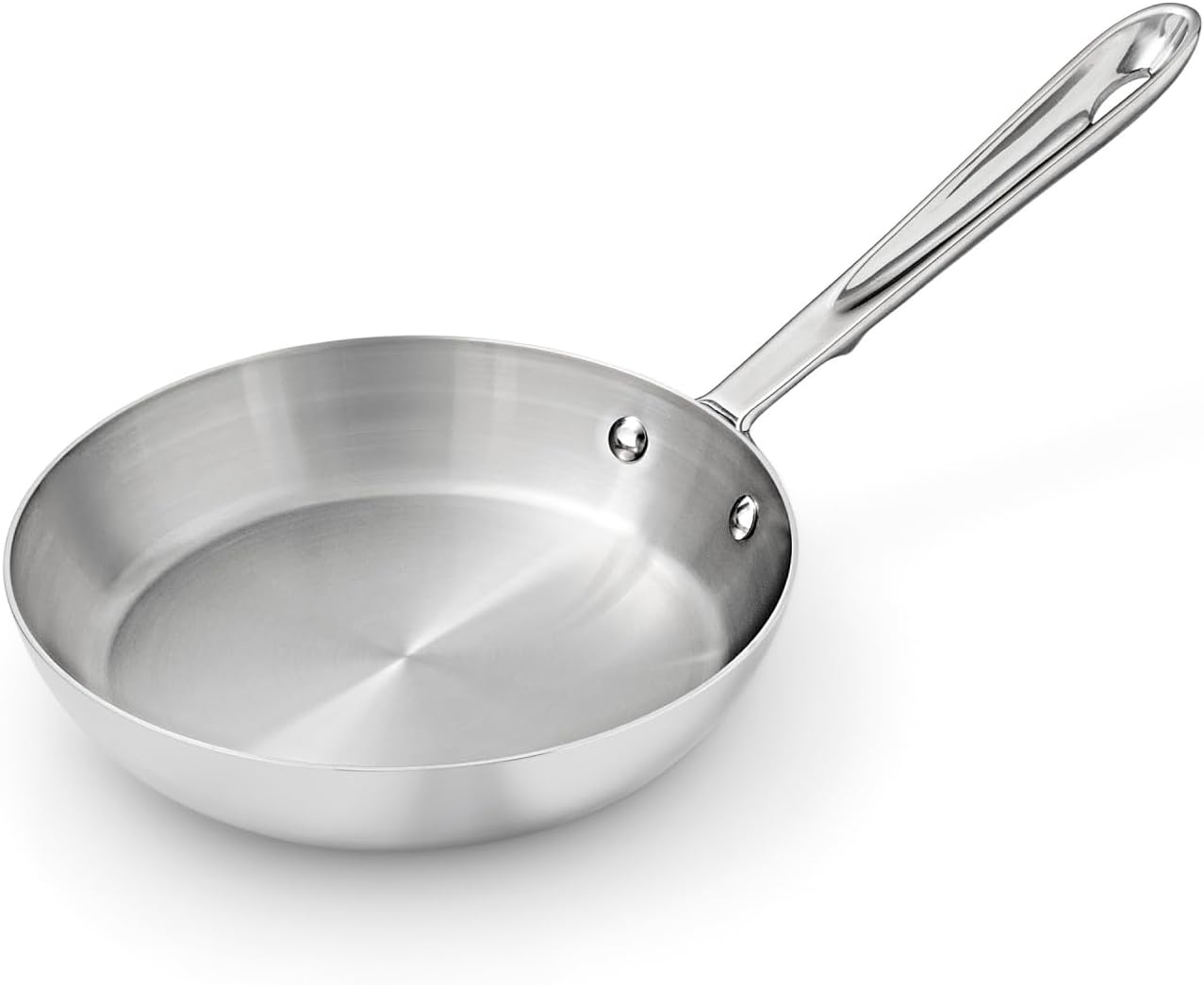 All-Clad D3 Stainless Steel Dishwasher Safe 7.5-Inch Skillet