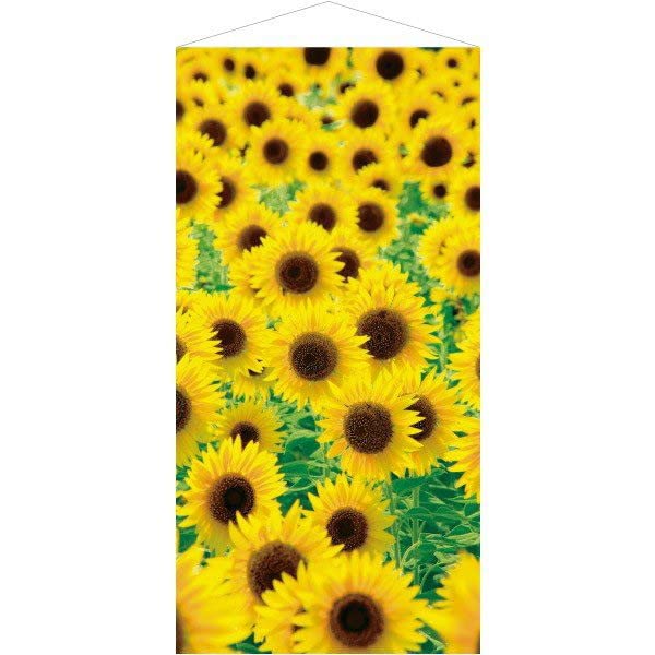 Amazon.co.jp: 夏装飾 ひまわりタペストリー 防炎加工 H180
