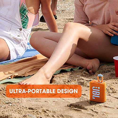 Image of JBL Go 3, Wireless Ultra Portable Bluetooth Speaker, Pro Sound, Vibrant Colors with Rugged Fabric Design, Waterproof, Type C (Without Mic, Orange)
