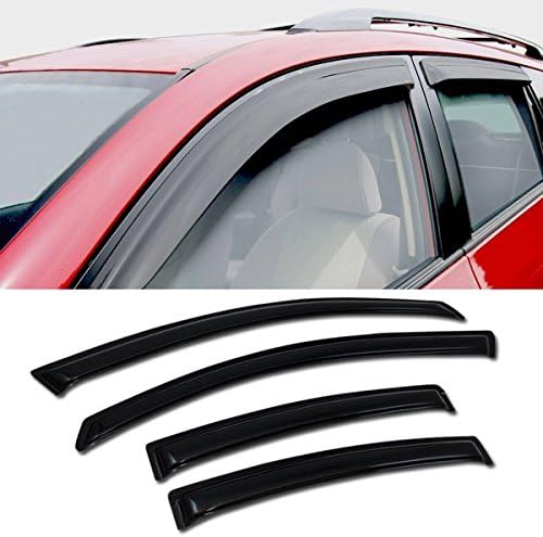 for 04-09 Mazda 3 Mazda3 Sedan Only - Window Visor - Sun/Rain/Wind Guard Smoke Vent Shade 4Pc