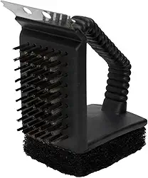 Mimo Style Escova Para Limpar Grelha e Churrasqueira Com Espátula 3 em 1. Feita Em plástico e Suas Cerdas de Aço Inoxidável, Eficaz Na Remoção de Gordura e Sujeiras de Sua Churrasqueira