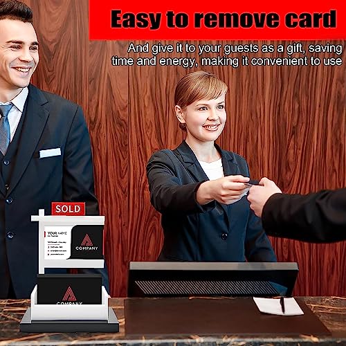 Sdmihan Sold Sign Card Holder For Business ,Business Card Storage And Display Office Reception Tabletop ,Holds 3.5 X 2 Inch Cards For Business #TOP1