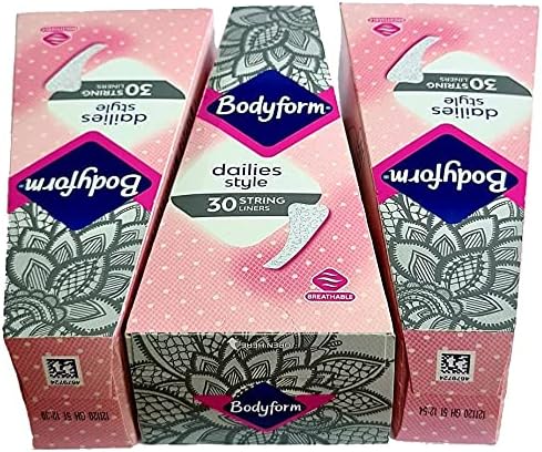 Pack of 3 x Bodyform Dailies Style String Liners 30, 26 count (pack of 3)