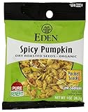 Eden Organic Spicy Pumpkin Seeds, Dry Roasted, Pocket Snacks, 1 Ounce (Pack of 12)