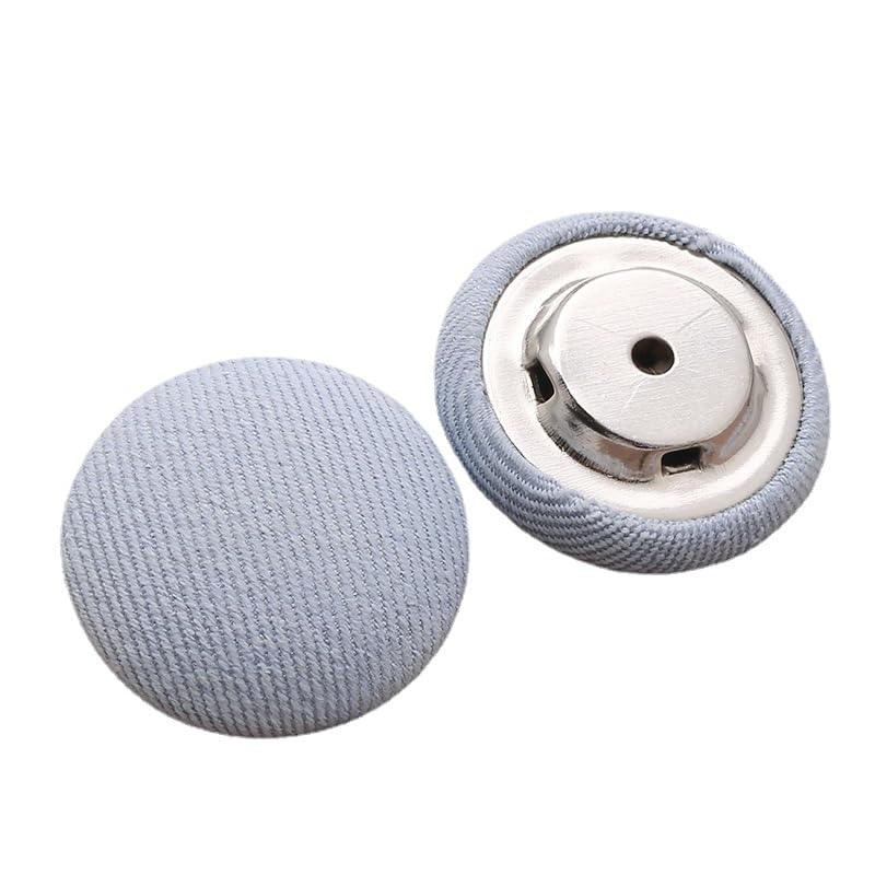 100 Juegos de Botones de alfiler de Sombrero de 17-25 mm, Recubiertos de Tela, para Trajes, clásicos, de Metal, para Chaquetas, Abrigos, Blusas y Vaqueros.